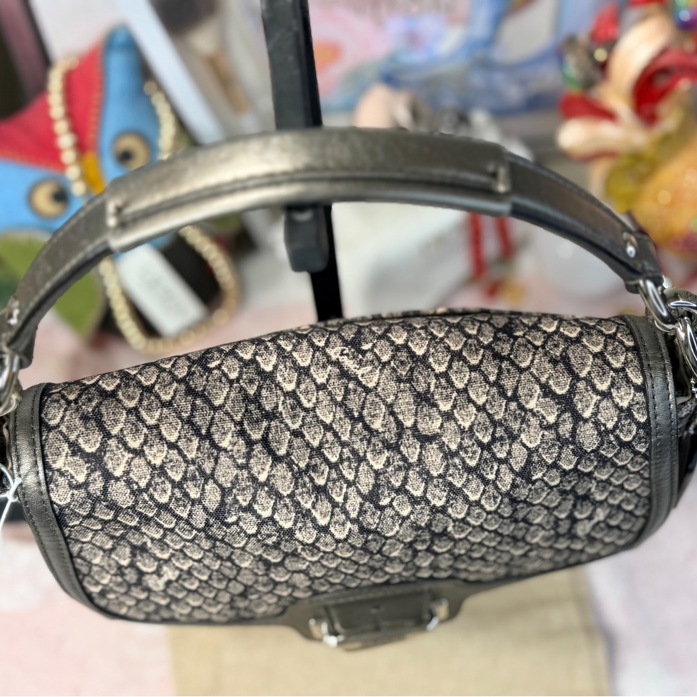 Coach Taylor Snake Print Flap Crossbody - Picture 6 of 12